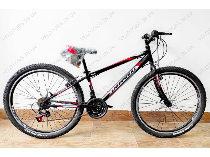 Велосипед CrossBike Spark V-Alu 26" Рама 13" black-red