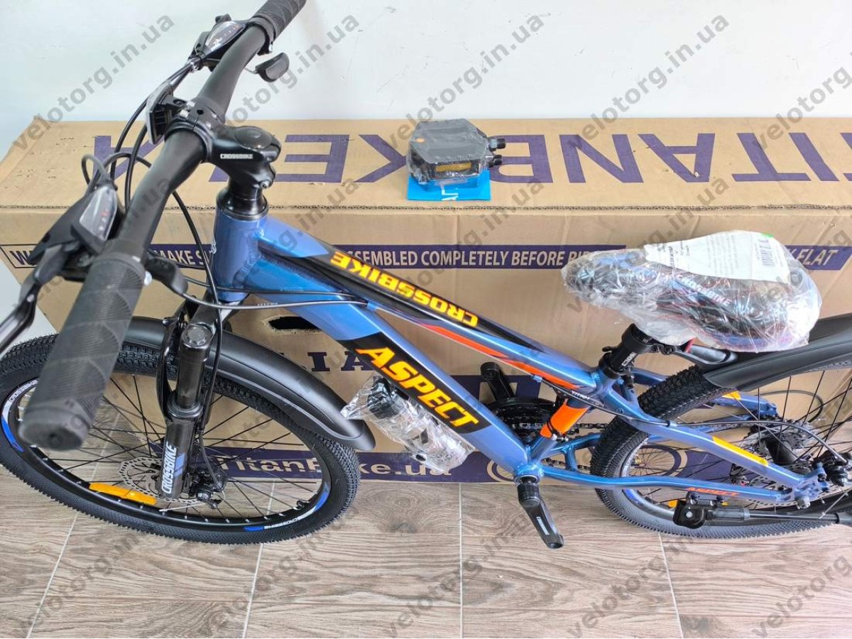 Велосипед Crossbike 24" Aspect Рама 11" blue