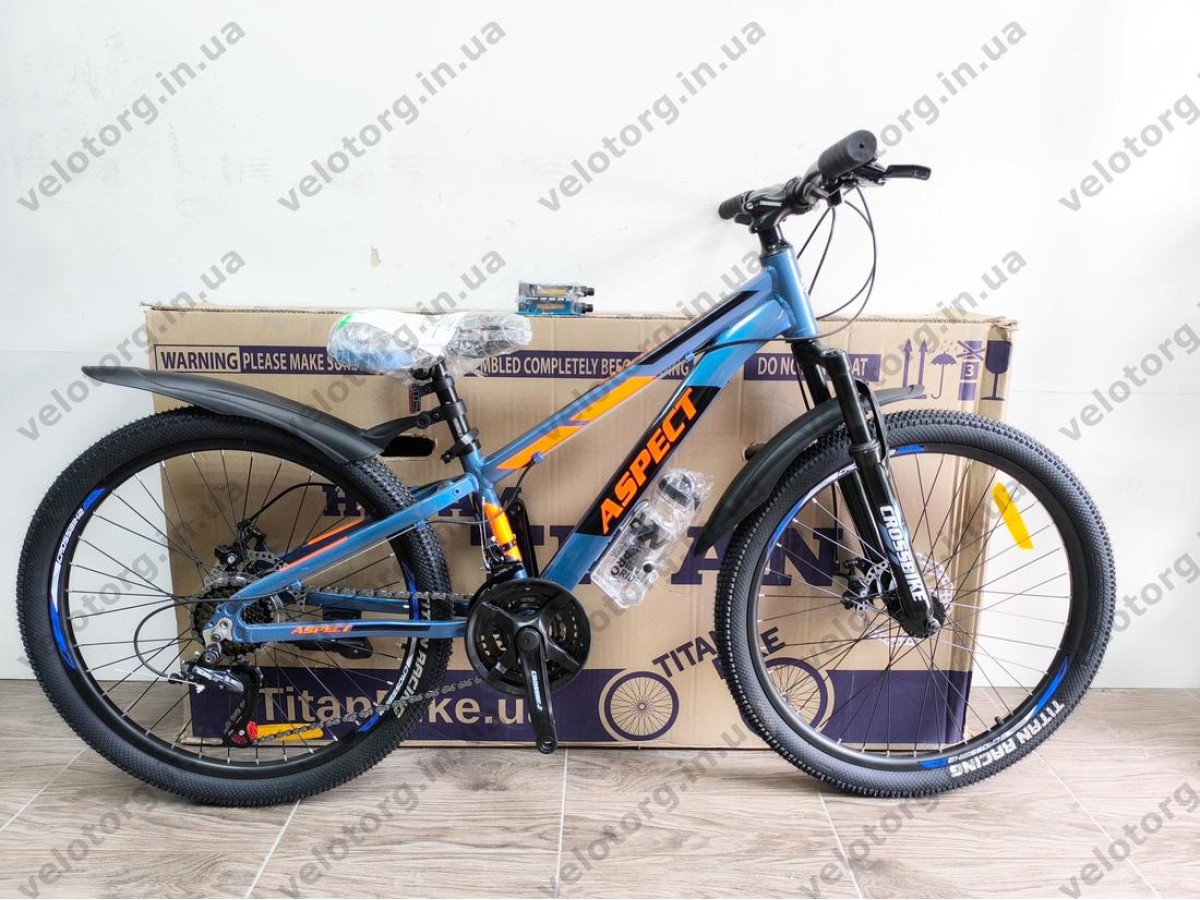 Велосипед Crossbike 24" Aspect Рама 11" blue