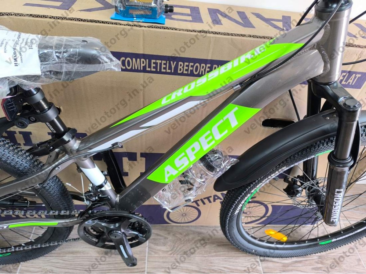 Велосипед Crossbike 24" Aspect Рама 11" dark silver