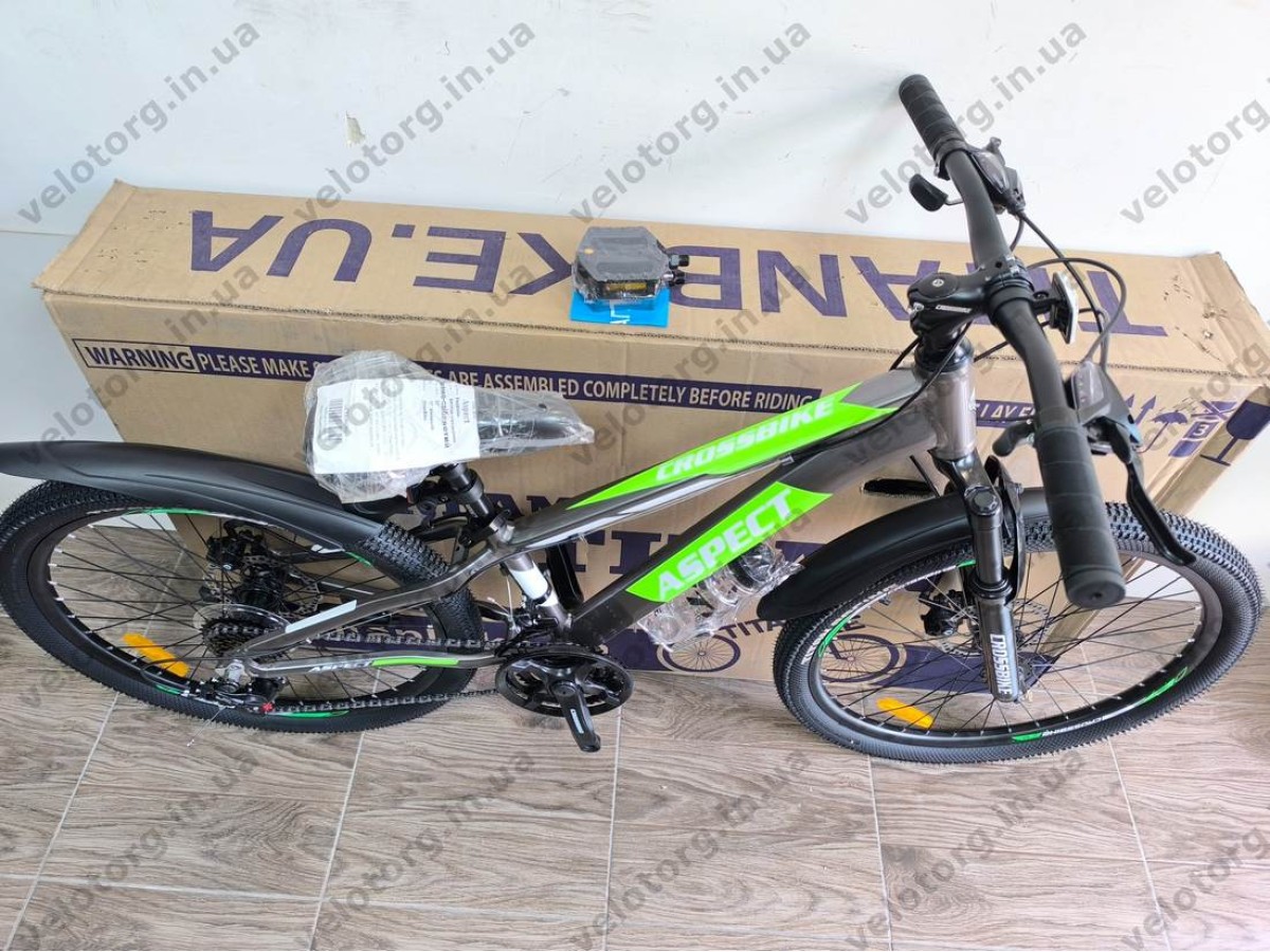 Велосипед Crossbike 24" Aspect Рама 11" dark silver