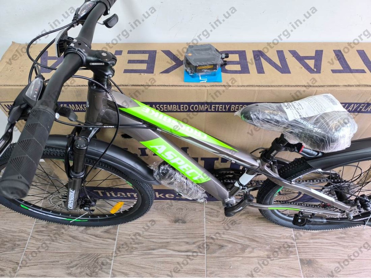 Велосипед Crossbike 24" Aspect Рама 11" dark silver