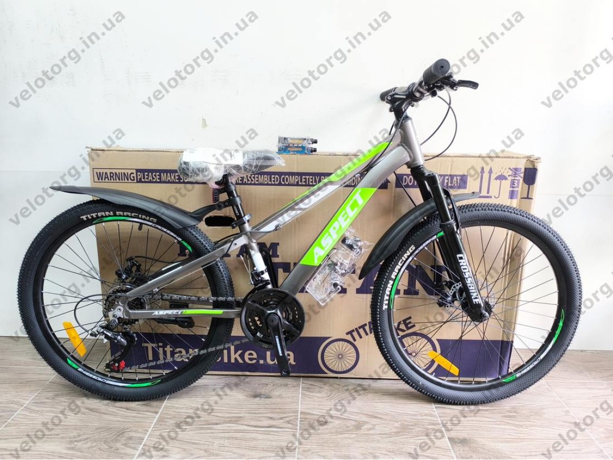 Велосипед Crossbike 24" Aspect Рама 11" dark silver