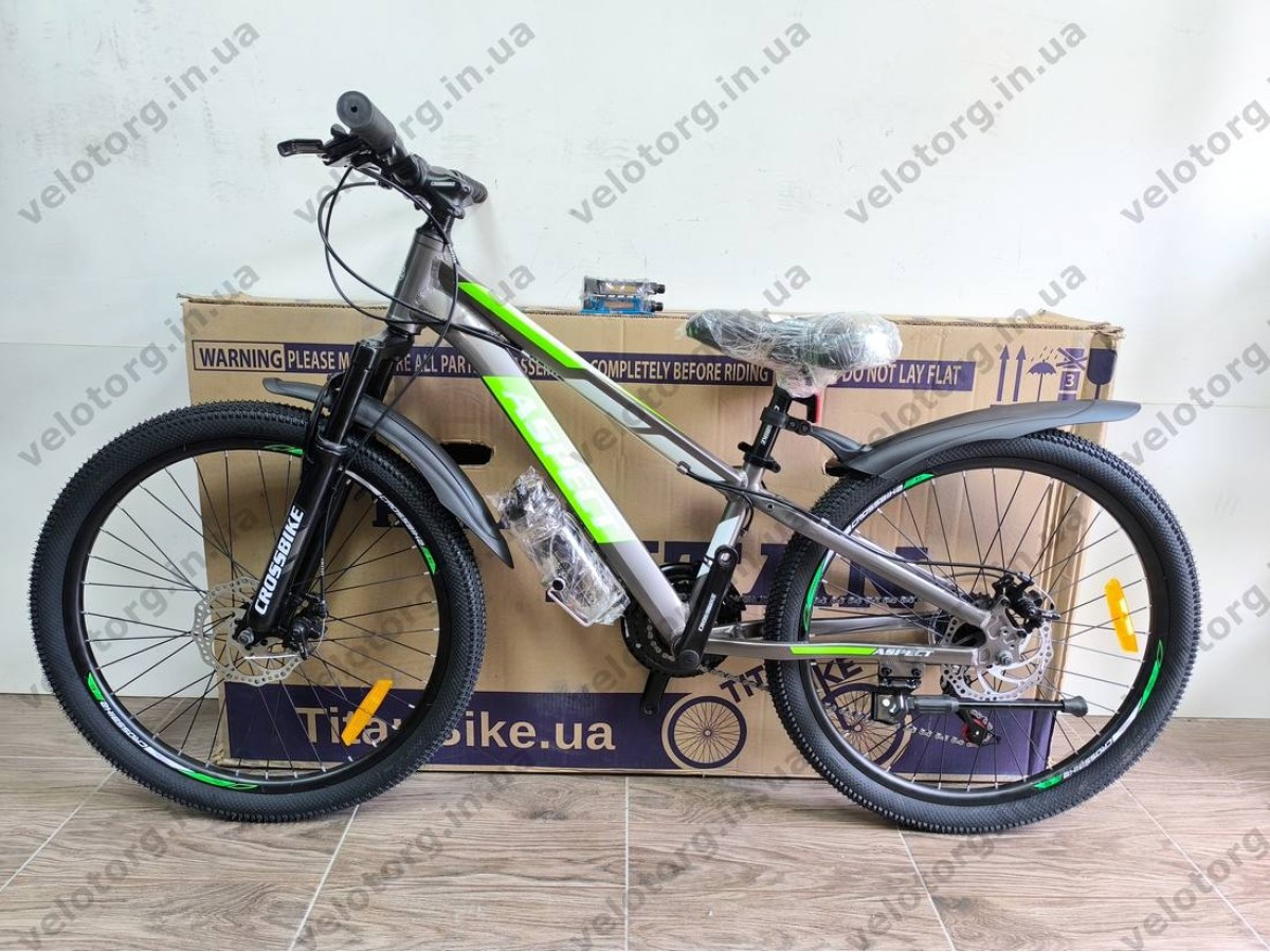Велосипед Crossbike 24" Aspect Рама 11" dark silver