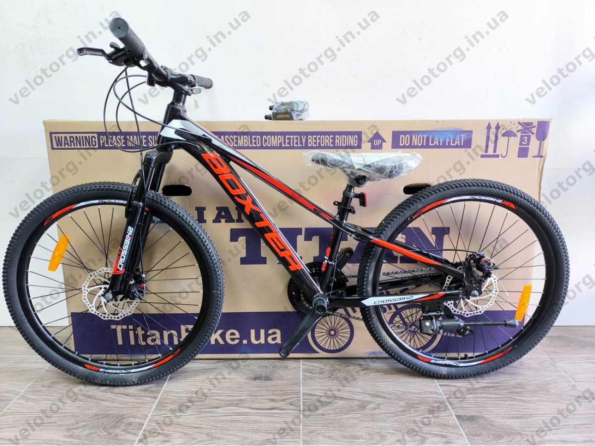 Велосипед Crossbike 24" Boxter 2026 Рама 11" black-red-white