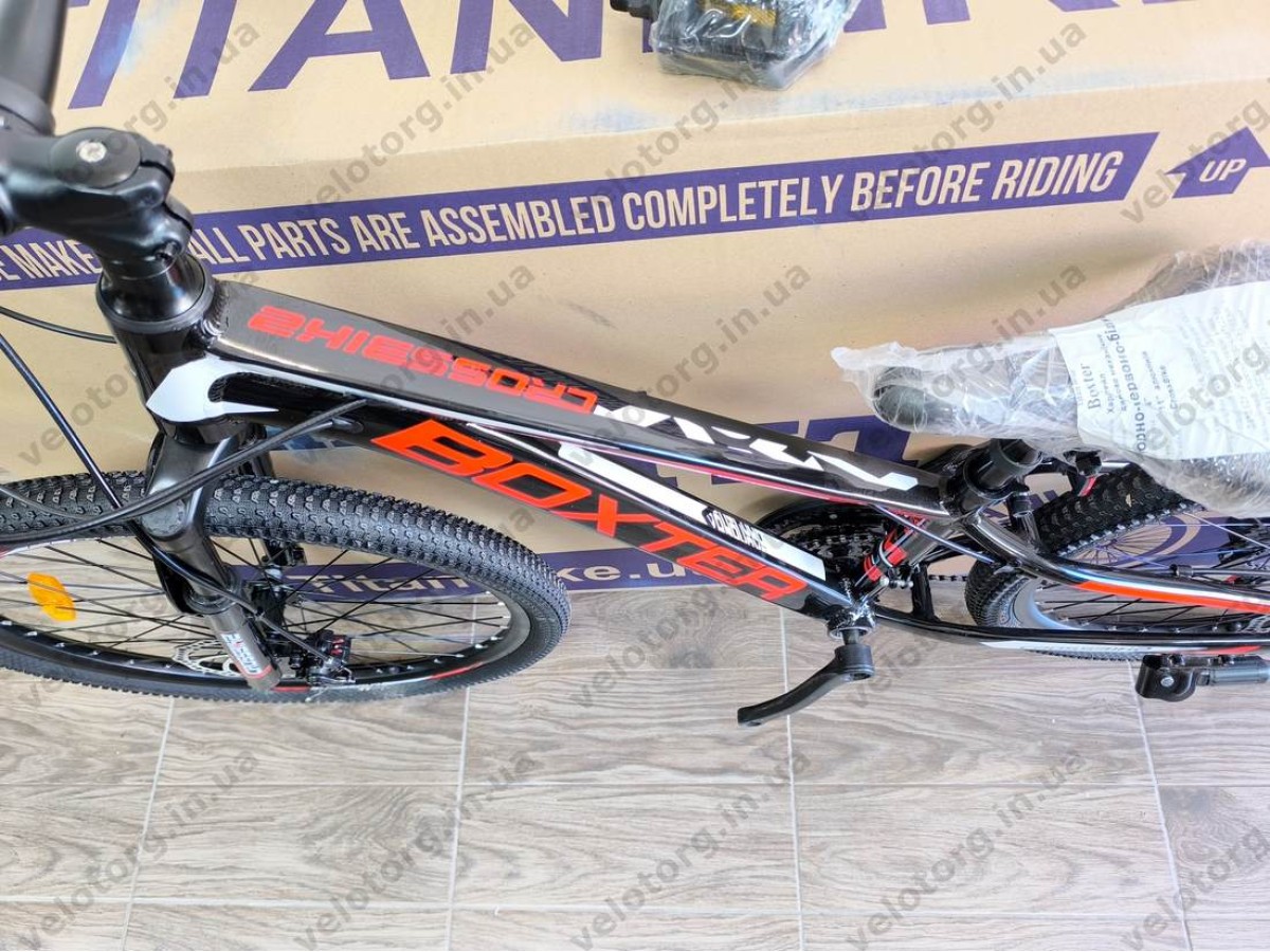 Велосипед Crossbike 24" Boxter 2026 Рама 11" black-red-white