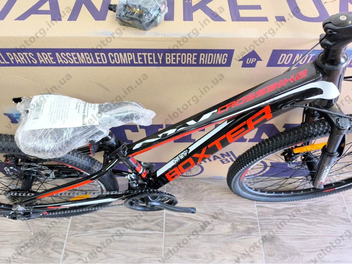 Велосипед Crossbike 24" Boxter 2026 Рама 11" black-red-white