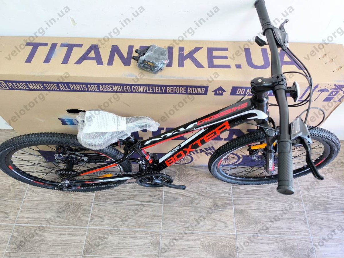 Велосипед Crossbike 24" Boxter 2026 Рама 11" black-red-white