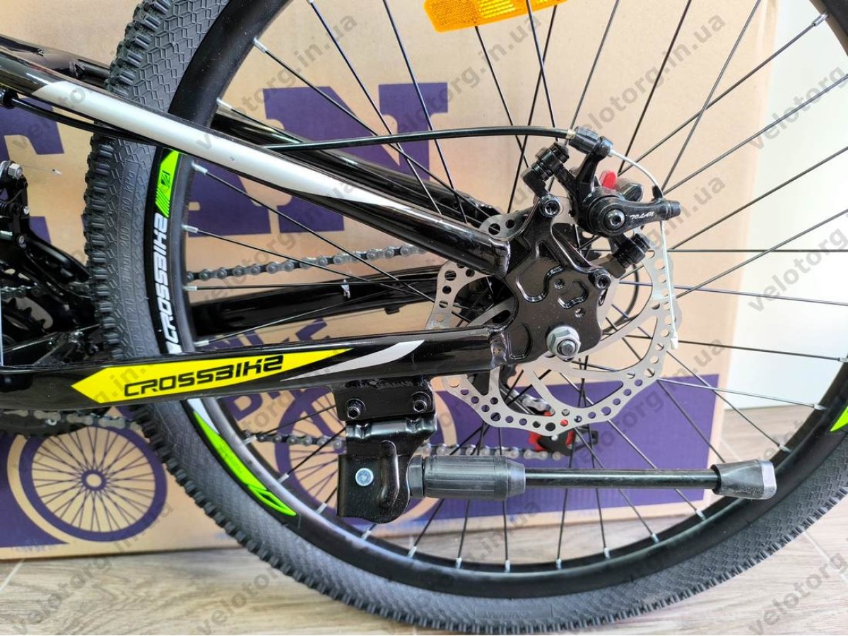 Велосипед Crossbike 24" Boxter 2026 Рама 11" black-yellow-gray