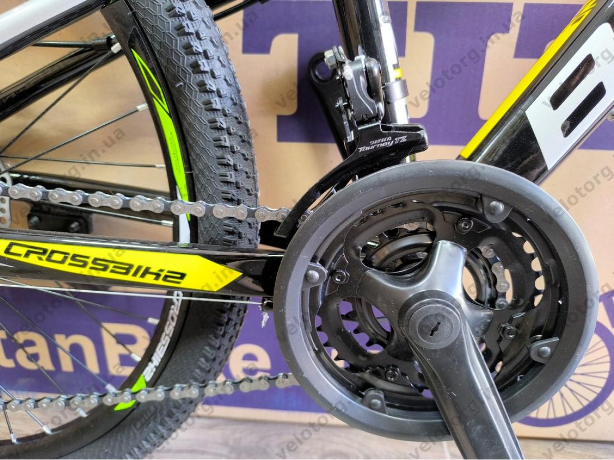 Велосипед Crossbike 24" Boxter 2026 Рама 11" black-yellow-gray