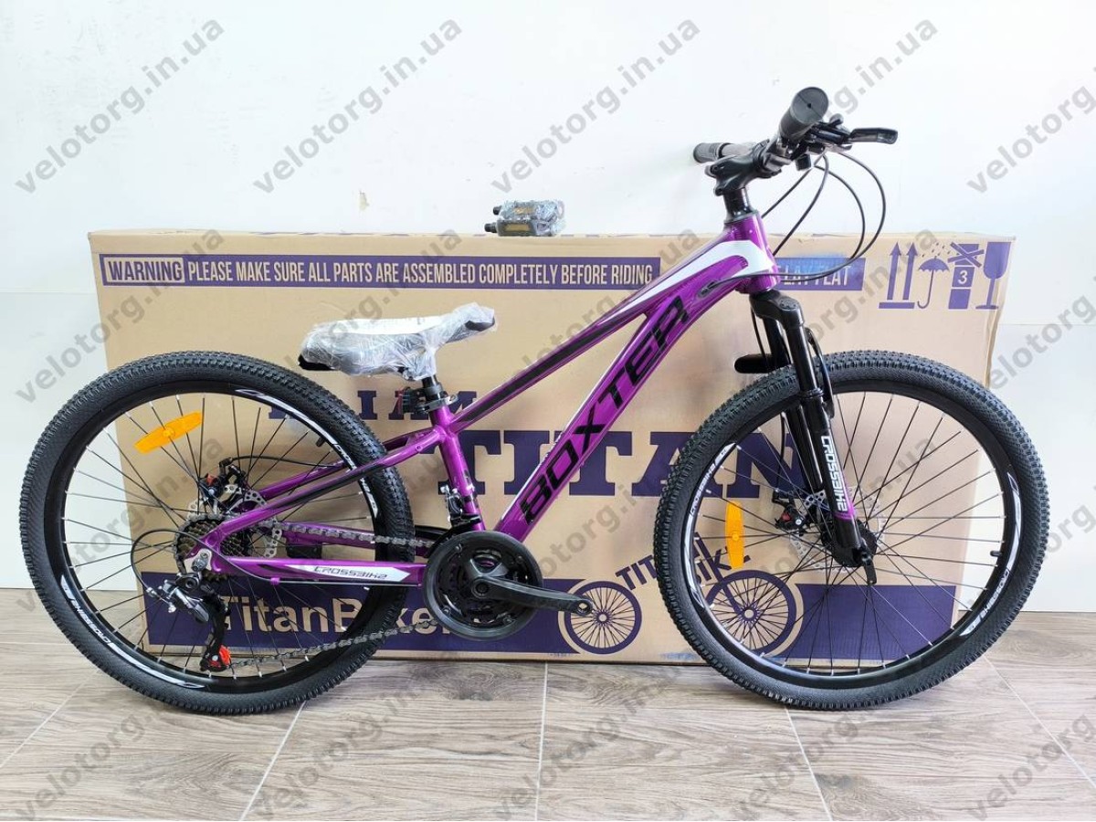 Велосипед Crossbike 24" Boxter 2026 Рама 11" purple-black