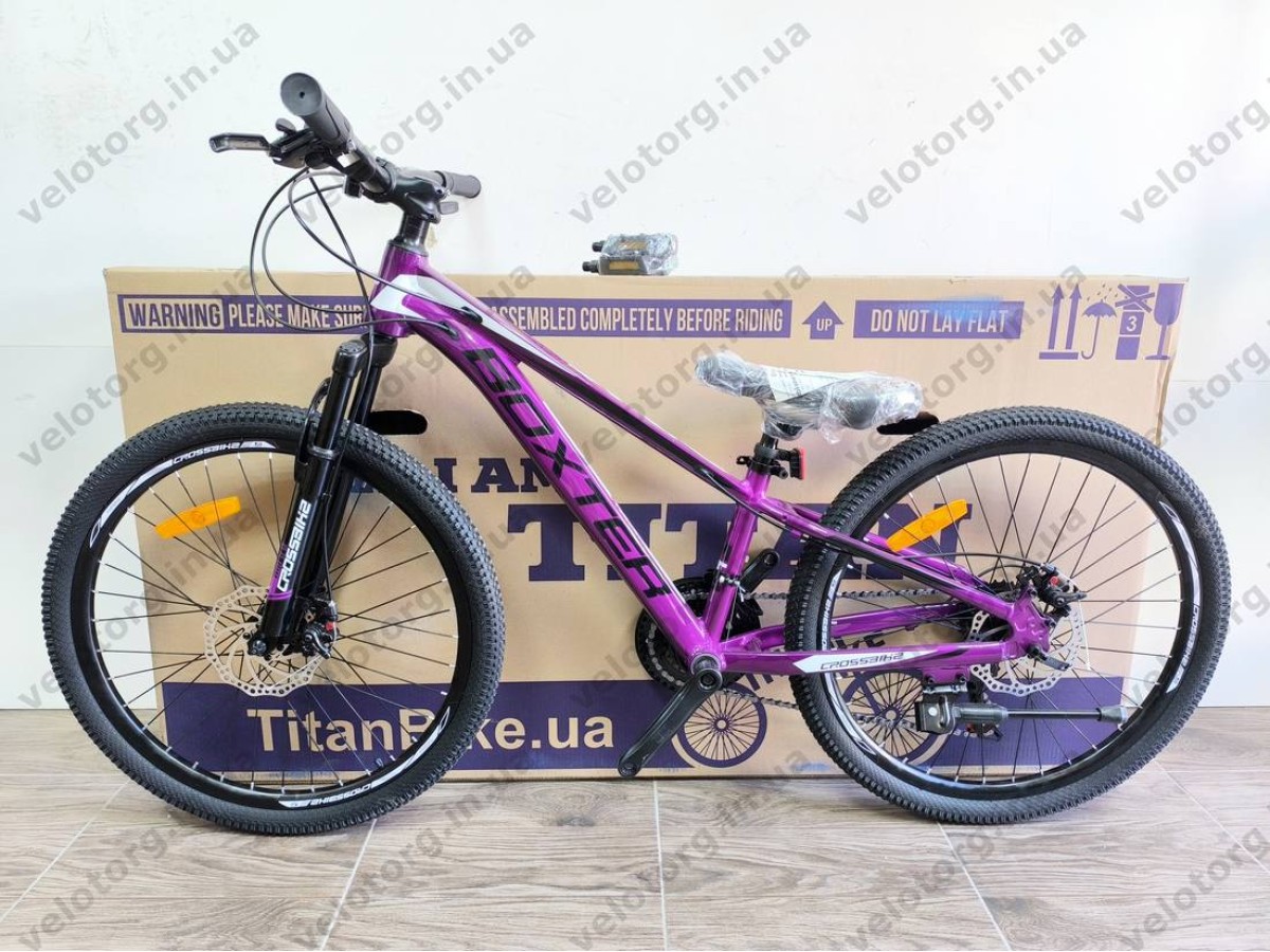 Велосипед Crossbike 24" Boxter 2026 Рама 11" purple-black