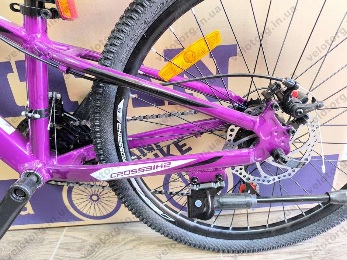 Велосипед Crossbike 24" Boxter 2026 Рама 11" purple-black