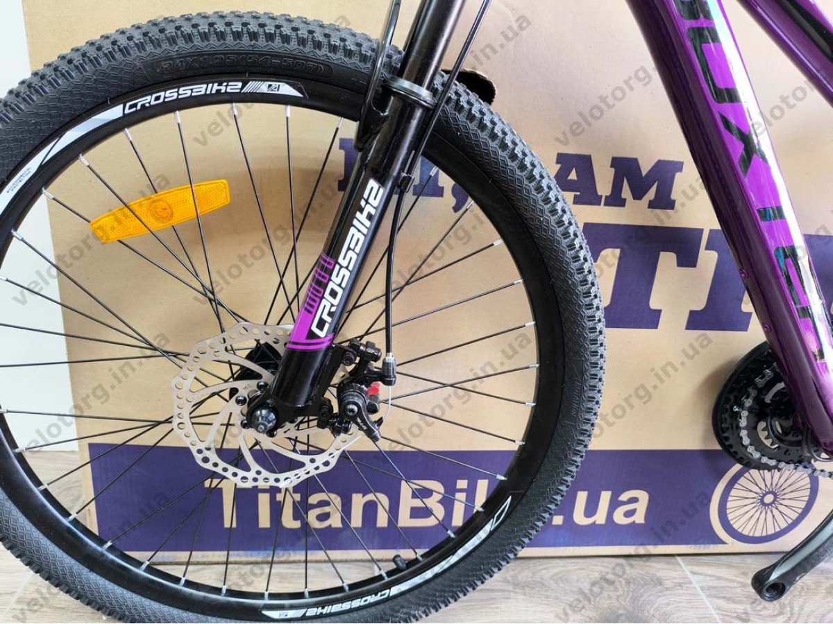Велосипед Crossbike 24" Boxter 2026 Рама 11" purple-black