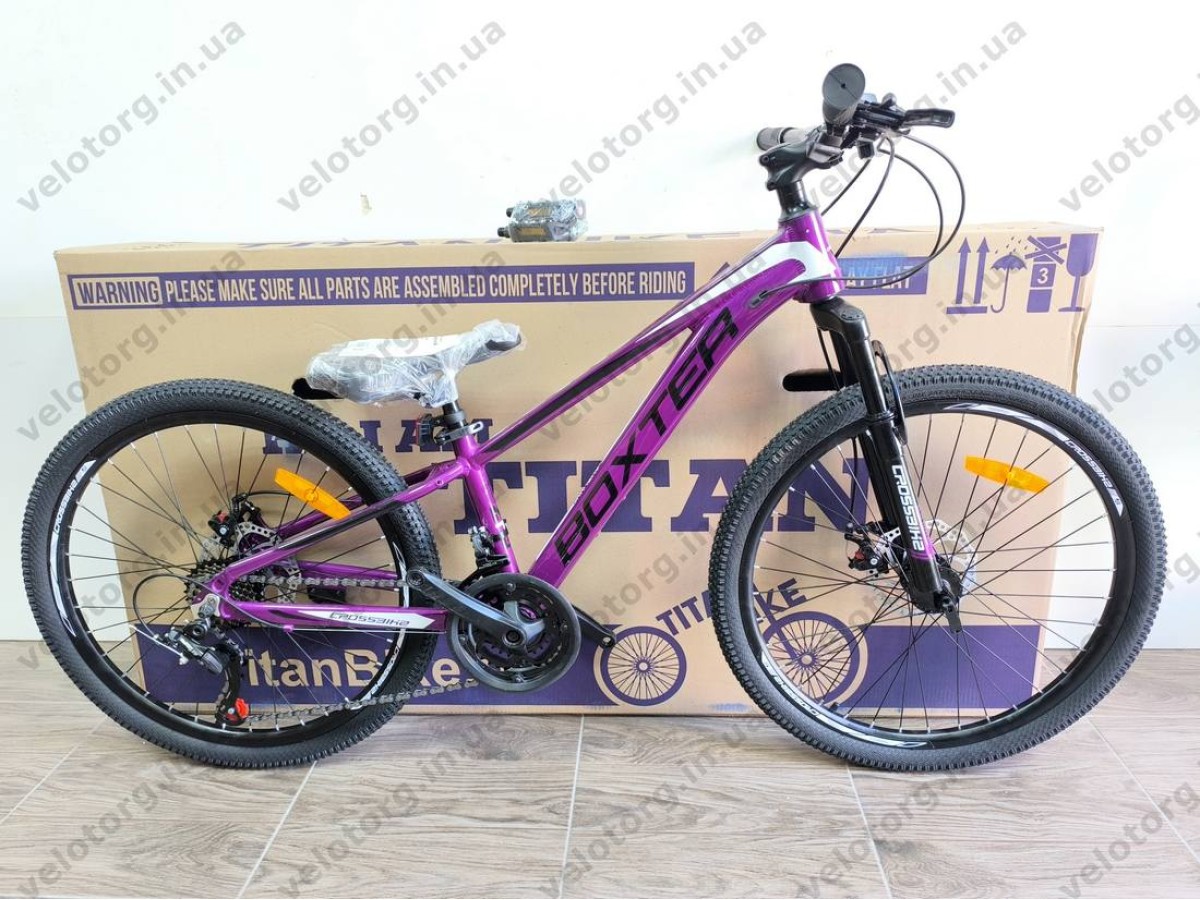 Велосипед Crossbike 24" Boxter 2026 Рама 11" purple-black