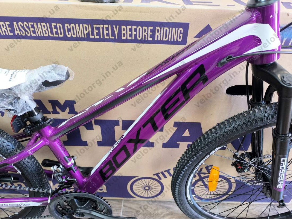 Велосипед Crossbike 24" Boxter 2026 Рама 11" purple-black