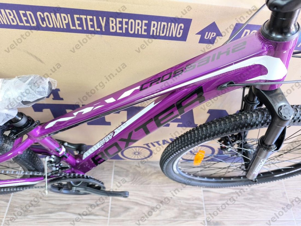 Велосипед Crossbike 24" Boxter 2026 Рама 11" purple-black