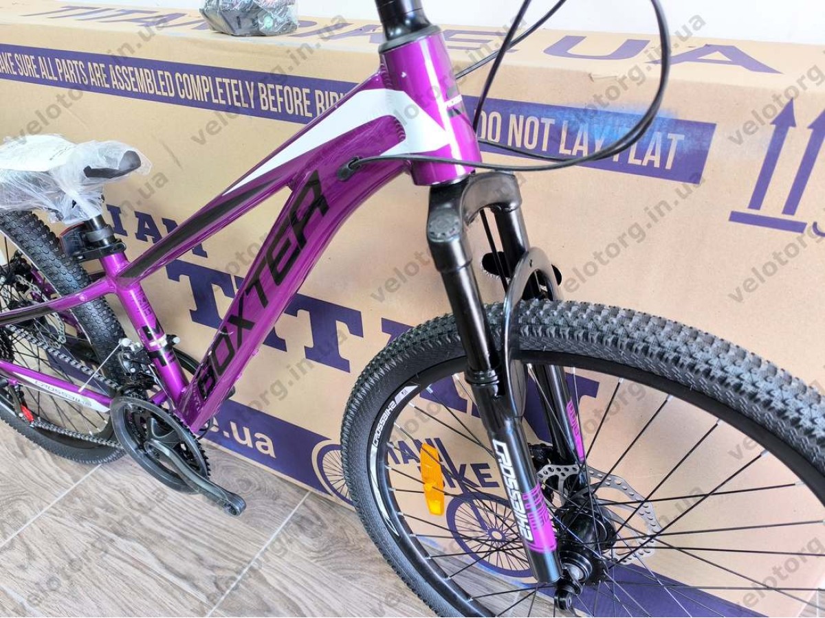 Велосипед Crossbike 24" Boxter 2026 Рама 11" purple-black