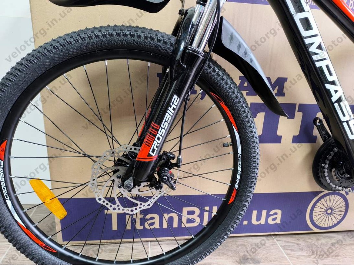 Велосипед Crossbike 24″ Compass рама 11″ black-red
