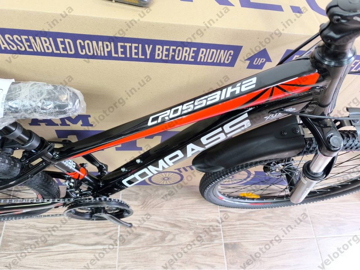 Велосипед Crossbike 24″ Compass рама 11″ black-red