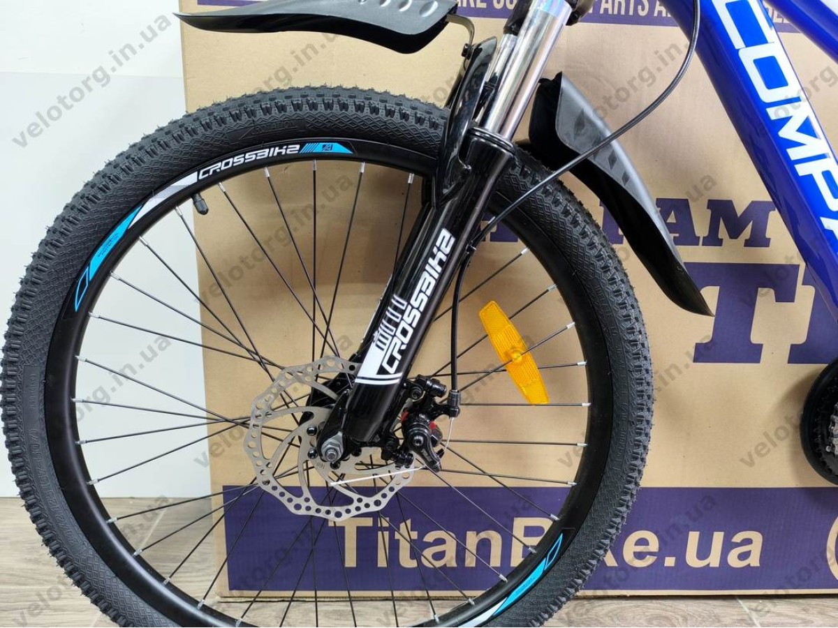 Велосипед Crossbike 24″ Compass рама 11″ blue-white