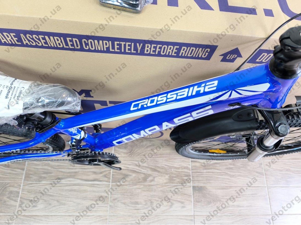 Велосипед Crossbike 24″ Compass рама 11″ blue-white