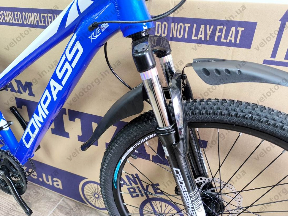 Велосипед Crossbike 24″ Compass рама 11″ blue-white