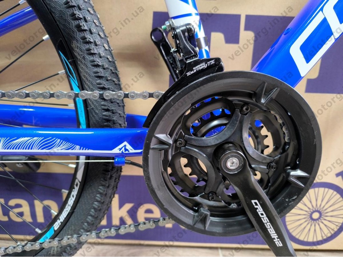 Велосипед Crossbike 24″ Compass рама 11″ blue-white