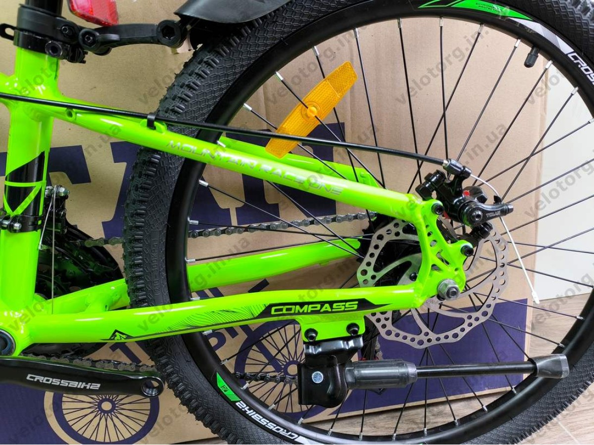 Велосипед Crossbike 24″ Compass рама 11″ green-black