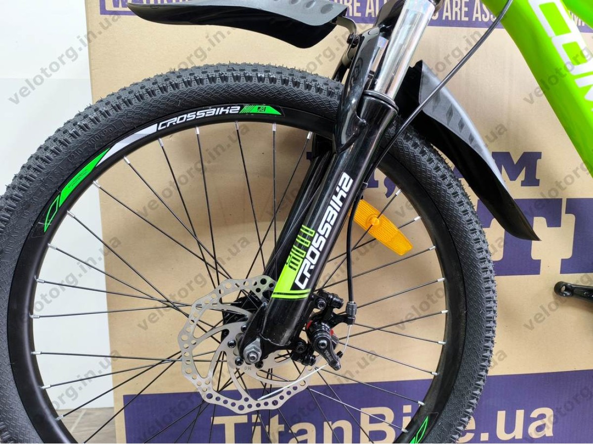 Велосипед Crossbike 24″ Compass рама 11″ green-black