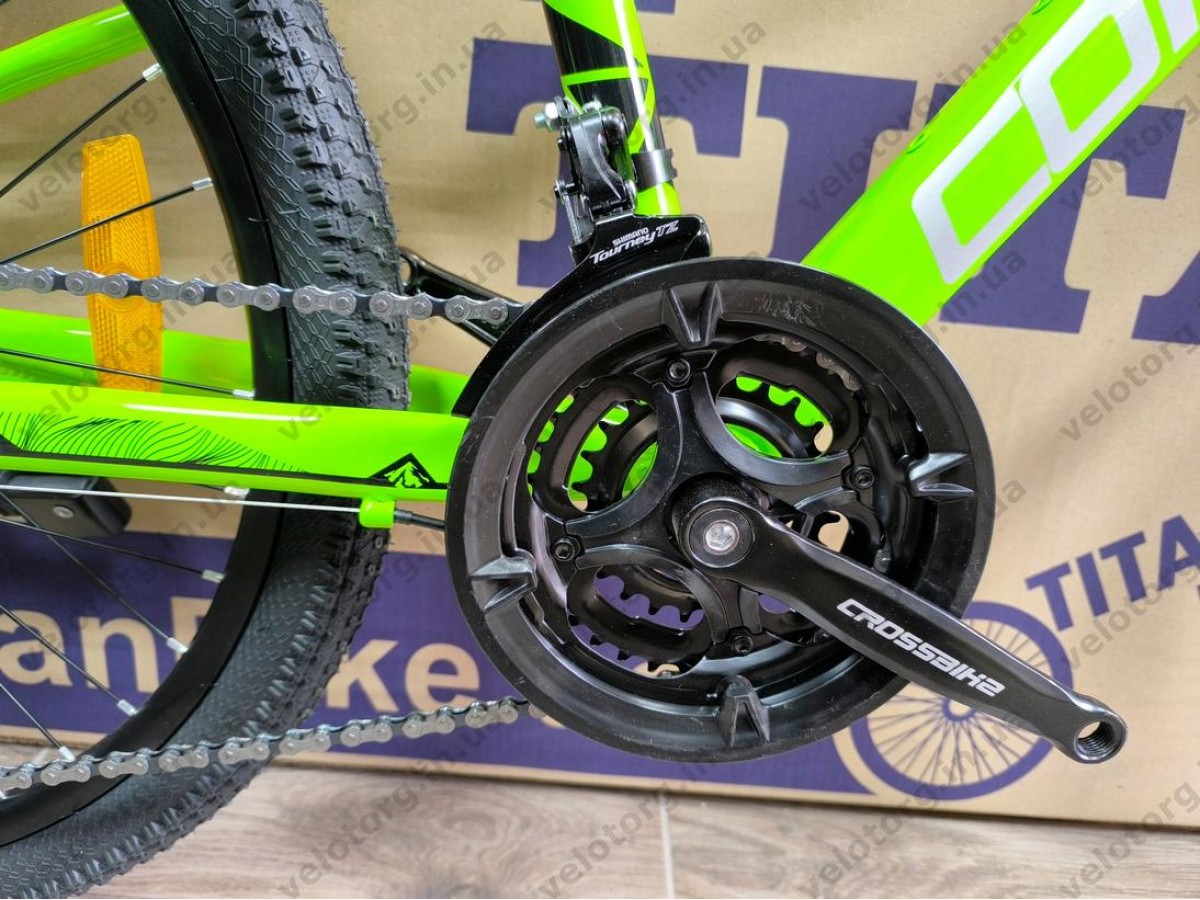 Велосипед Crossbike 24″ Compass рама 11″ green-black