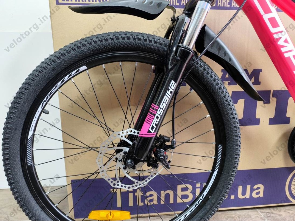 Велосипед Crossbike 24″ Compass рама 11″ pink-black
