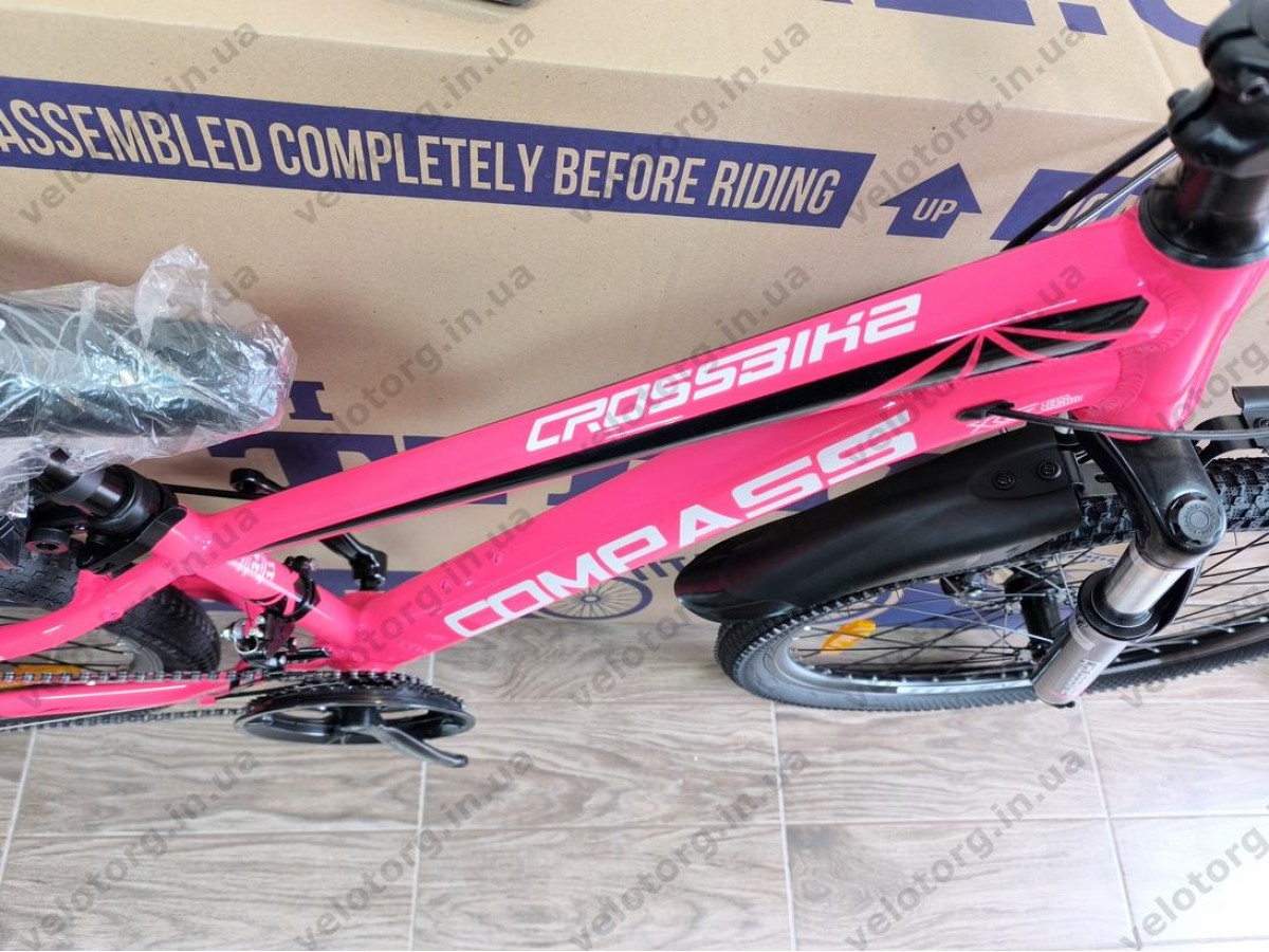 Велосипед Crossbike 24″ Compass рама 11″ pink-black