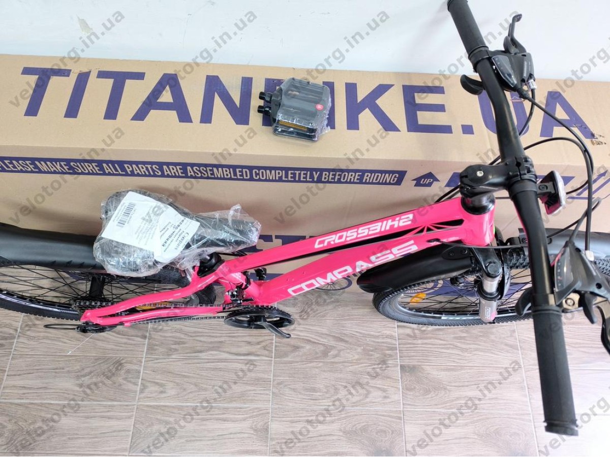 Велосипед Crossbike 24″ Compass рама 11″ pink-black