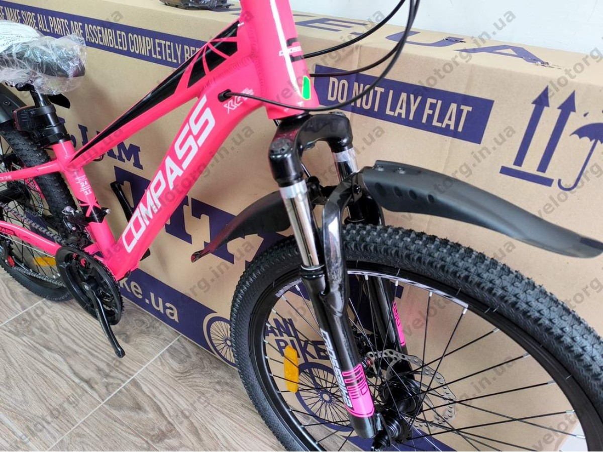 Велосипед Crossbike 24″ Compass рама 11″ pink-black