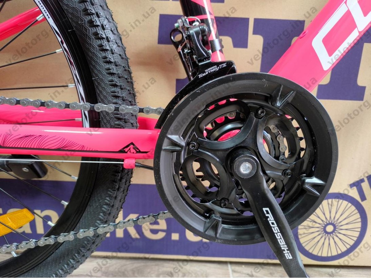 Велосипед Crossbike 24″ Compass рама 11″ pink-black