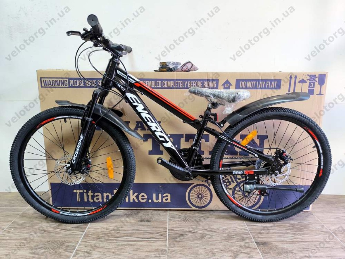 Велосипед Crossbike 24″ Energy рама 12″ black-red