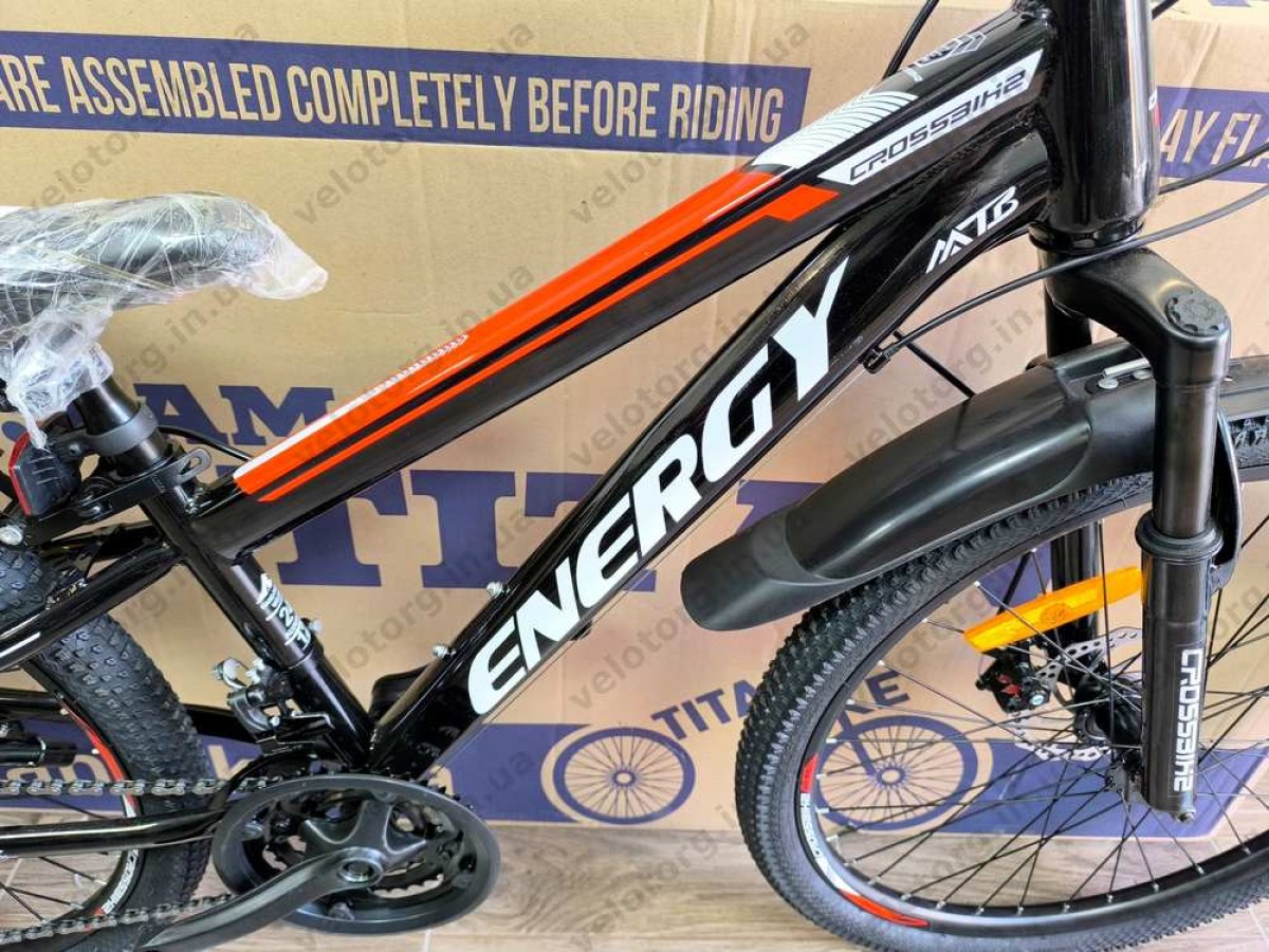 Велосипед Crossbike 24″ Energy рама 12″ black-red