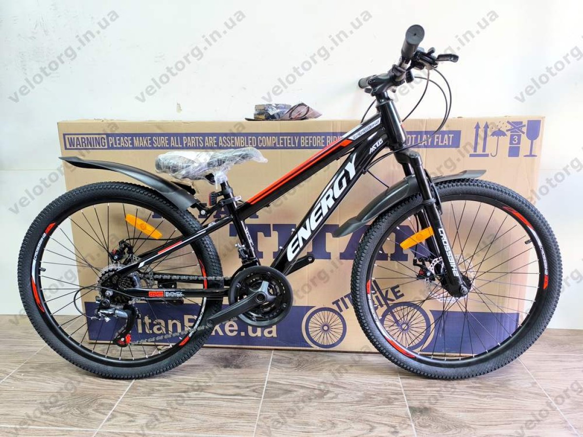 Велосипед Crossbike 24″ Energy рама 12″ black-red