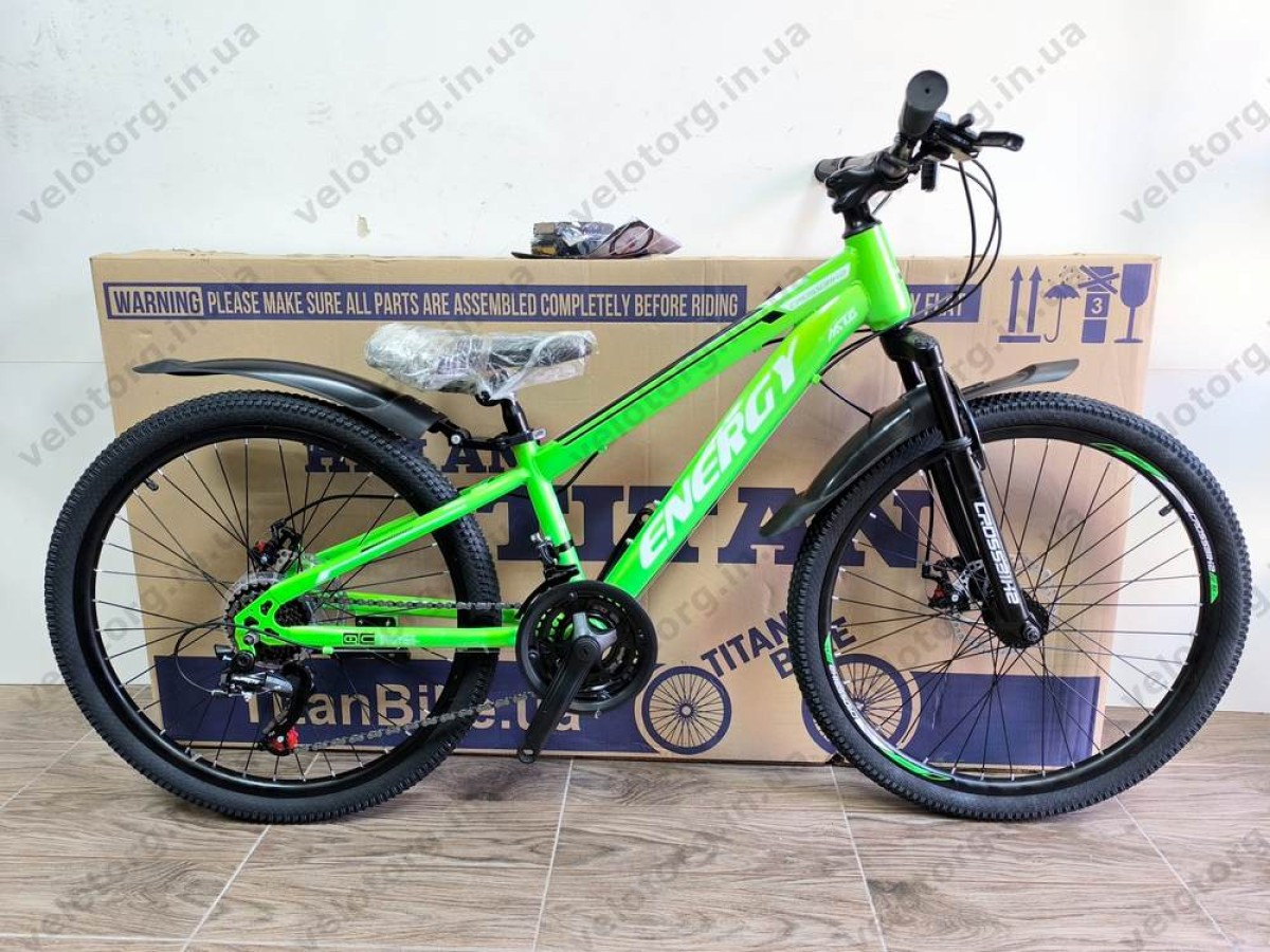 Велосипед Crossbike 24″ Energy рама 12″ green