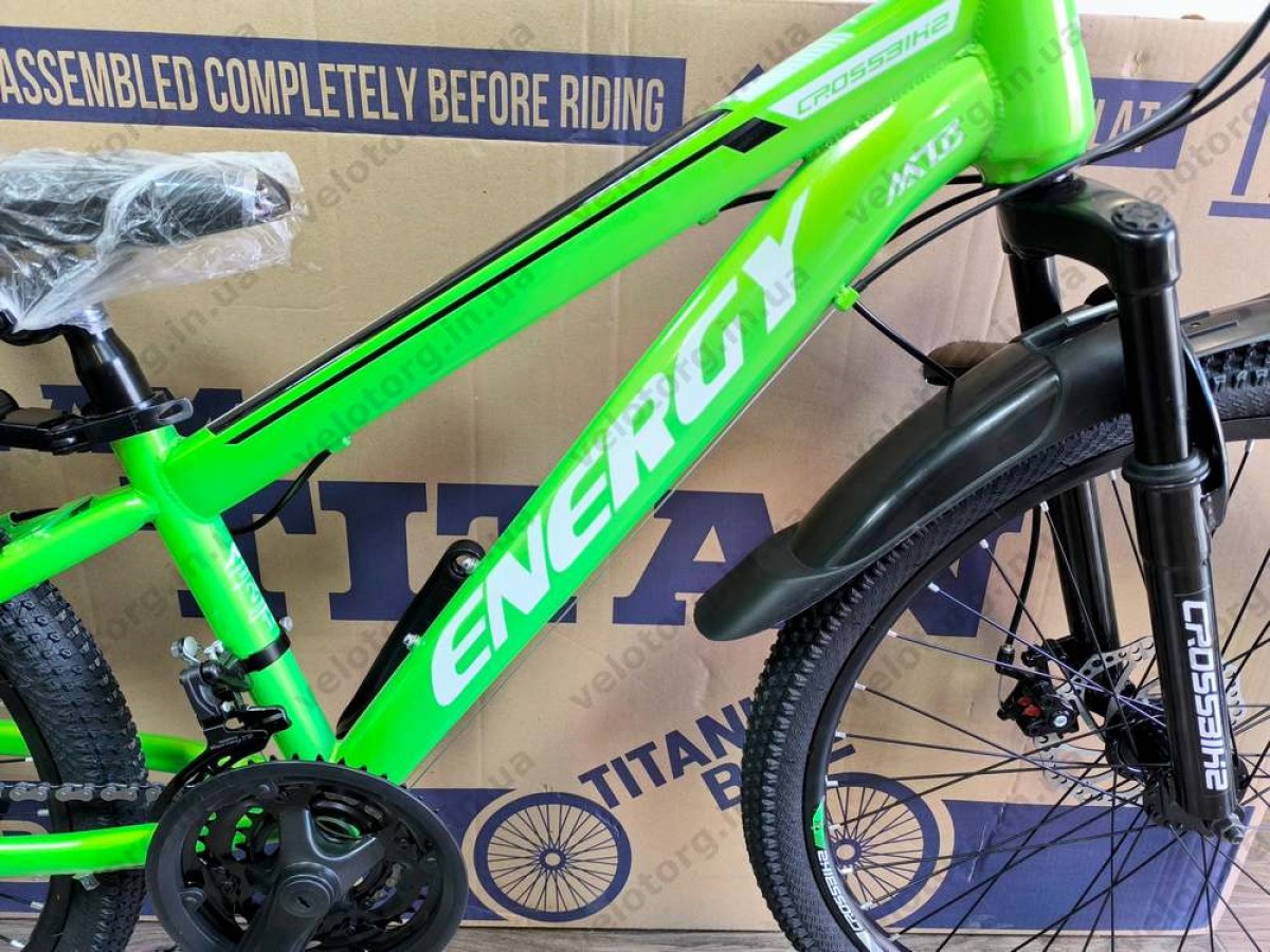 Велосипед Crossbike 24″ Energy рама 12″ green