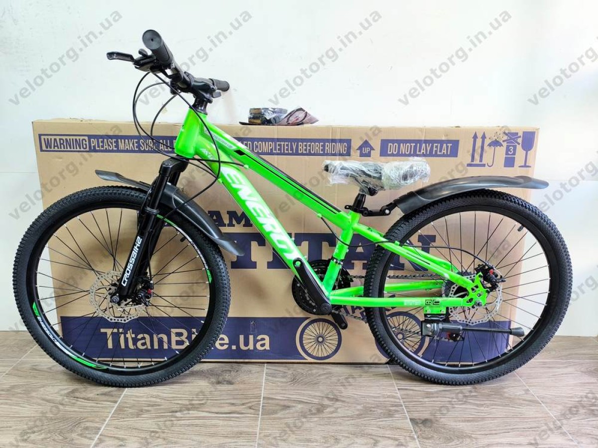 Велосипед Crossbike 24″ Energy рама 12″ green