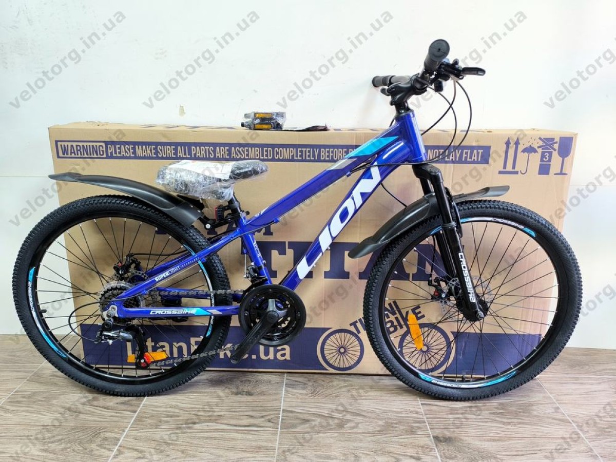 Велосипед Crossbike 24" Lion 2025 Рама 11" blue