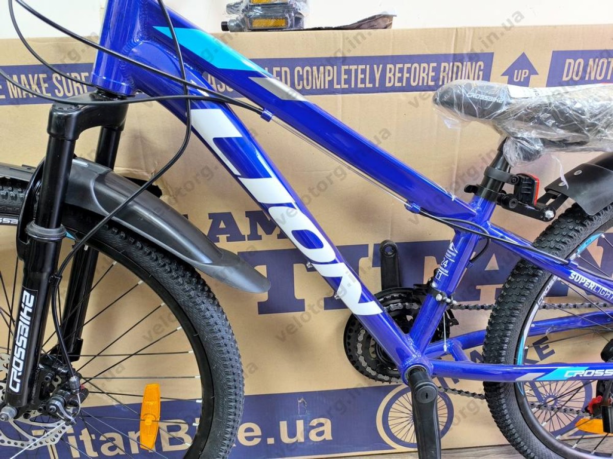Велосипед Crossbike 24" Lion 2025 Рама 11" blue