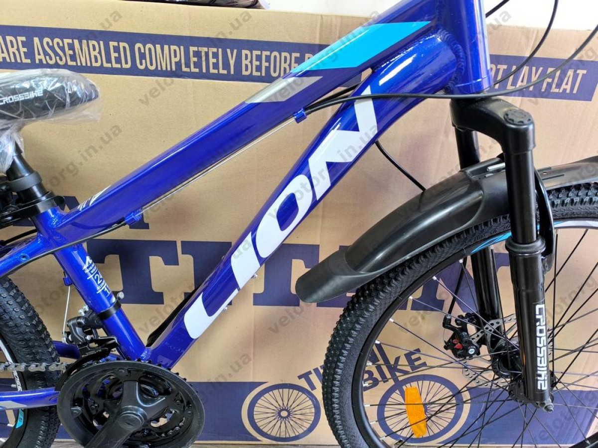 Велосипед Crossbike 24" Lion 2025 Рама 11" blue