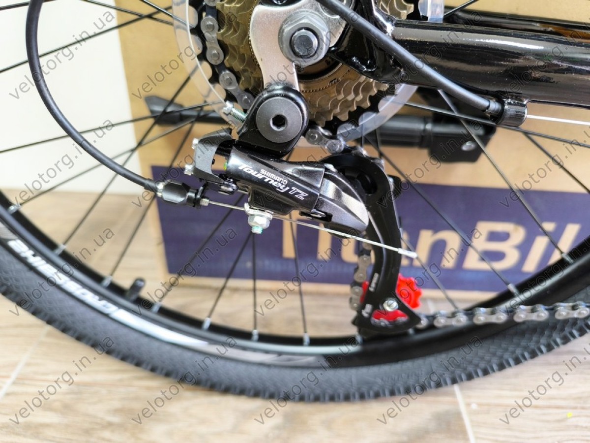 Велосипед Crossbike 24" Next 2025 Рама 12" black-blue — надійний гірський байк для підлітків