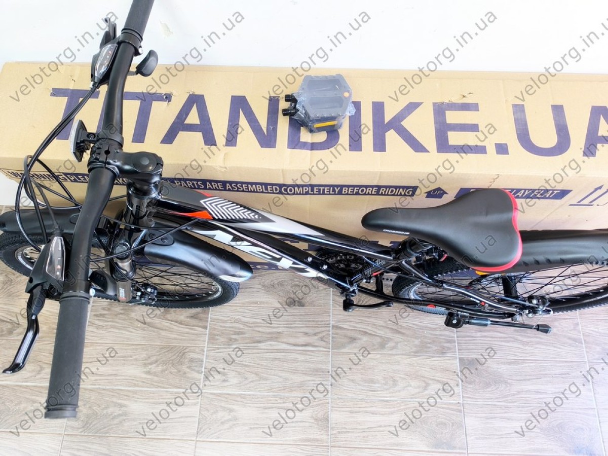 Велосипед Crossbike 24" Next 2025 Рама 12" black-red — надійний гірський байк для підлітків