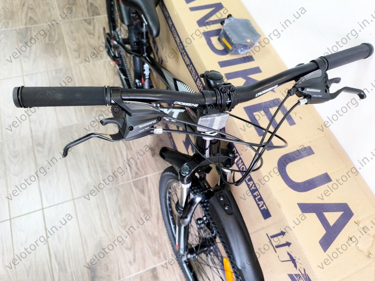 Велосипед Crossbike 24" Next 2025 Рама 12" black-red — надійний гірський байк для підлітків