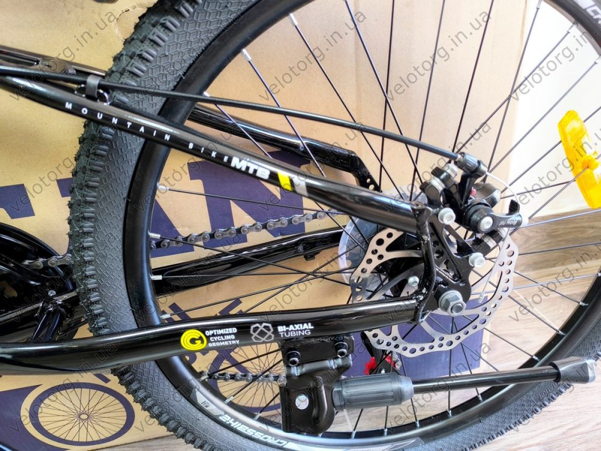 Велосипед Crossbike 24" Next 2025 Рама 12" black-yellow — надійний гірський байк для підлітків