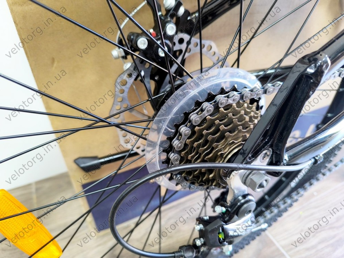 Велосипед Crossbike 24" Next 2025 Рама 12" black-yellow — надійний гірський байк для підлітків
